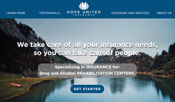 Hope United Insurance website home page